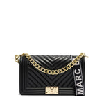 Borsa a mano da donna 100% PVC FLAT M-BLACK + LIGHT GOLD Marc Ellis