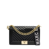 Borsa a mano da donna 100% PVC FLAT M-BLACK + LIGHT GOLD Marc Ellis