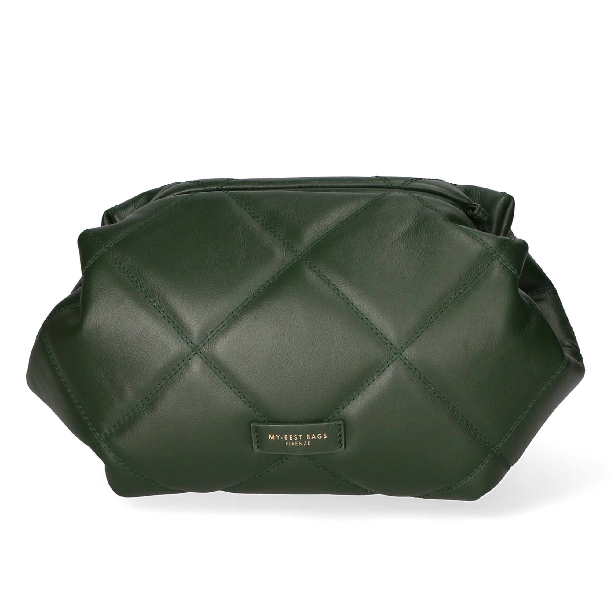 Borsa a tracolla da donna Vera pelle MYB-8043-FW-S14 VERDE SCURO My Best Bag