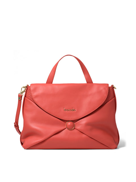 Edera Ultra Borsa a mano da donna 100% pelle B17202-ROSSO