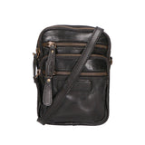 Borsa a tracolla da uomo Vera pelle RFID HILB-3192W-NERO Hill Burry