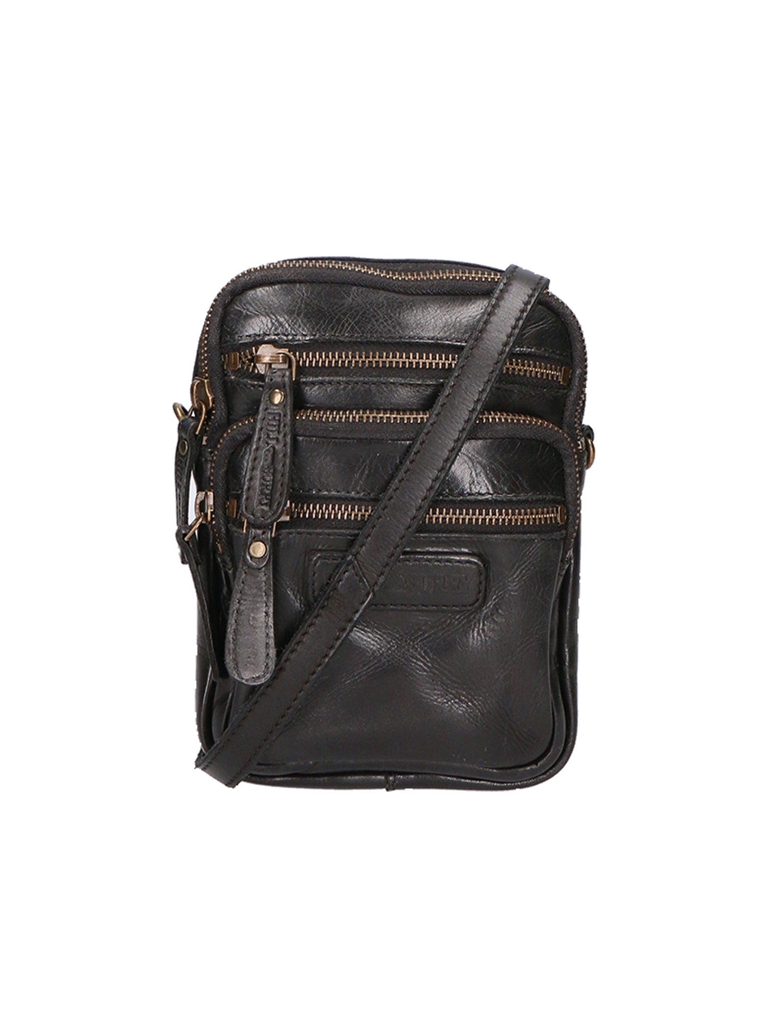 Borsa a tracolla da uomo Vera pelle RFID HILB-3192W-NERO Hill Burry