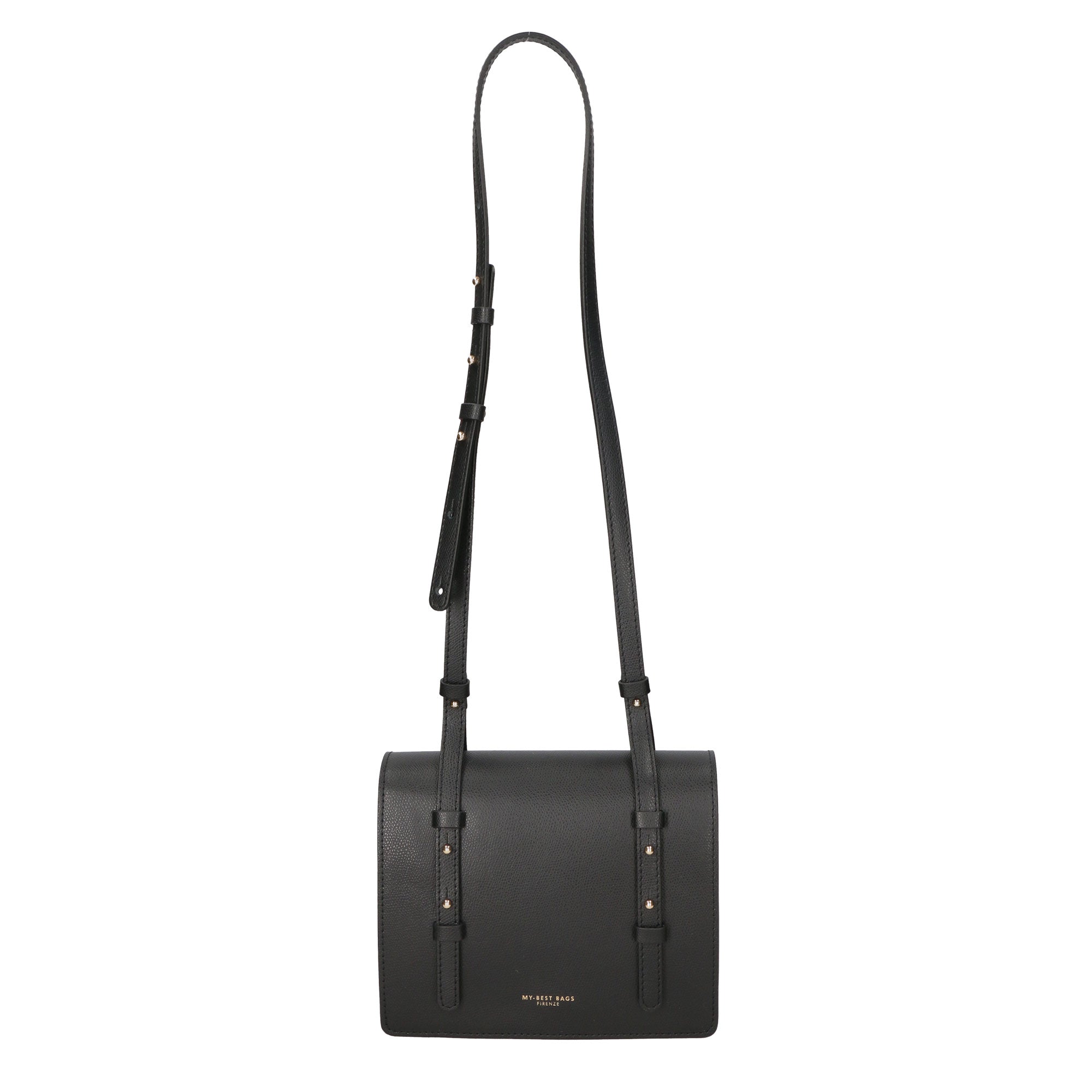 Borsa a tracolla da donna 100% pelle MYB-8003-FW-NERO My Best Bag