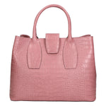 Letizia Borsa a mano da donna Pelle stampata croco 06542-ROSA ANTICO Gave Lux