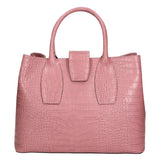 Letizia Borsa a mano da donna Pelle stampata croco 06542-ROSA ANTICO Gave Lux