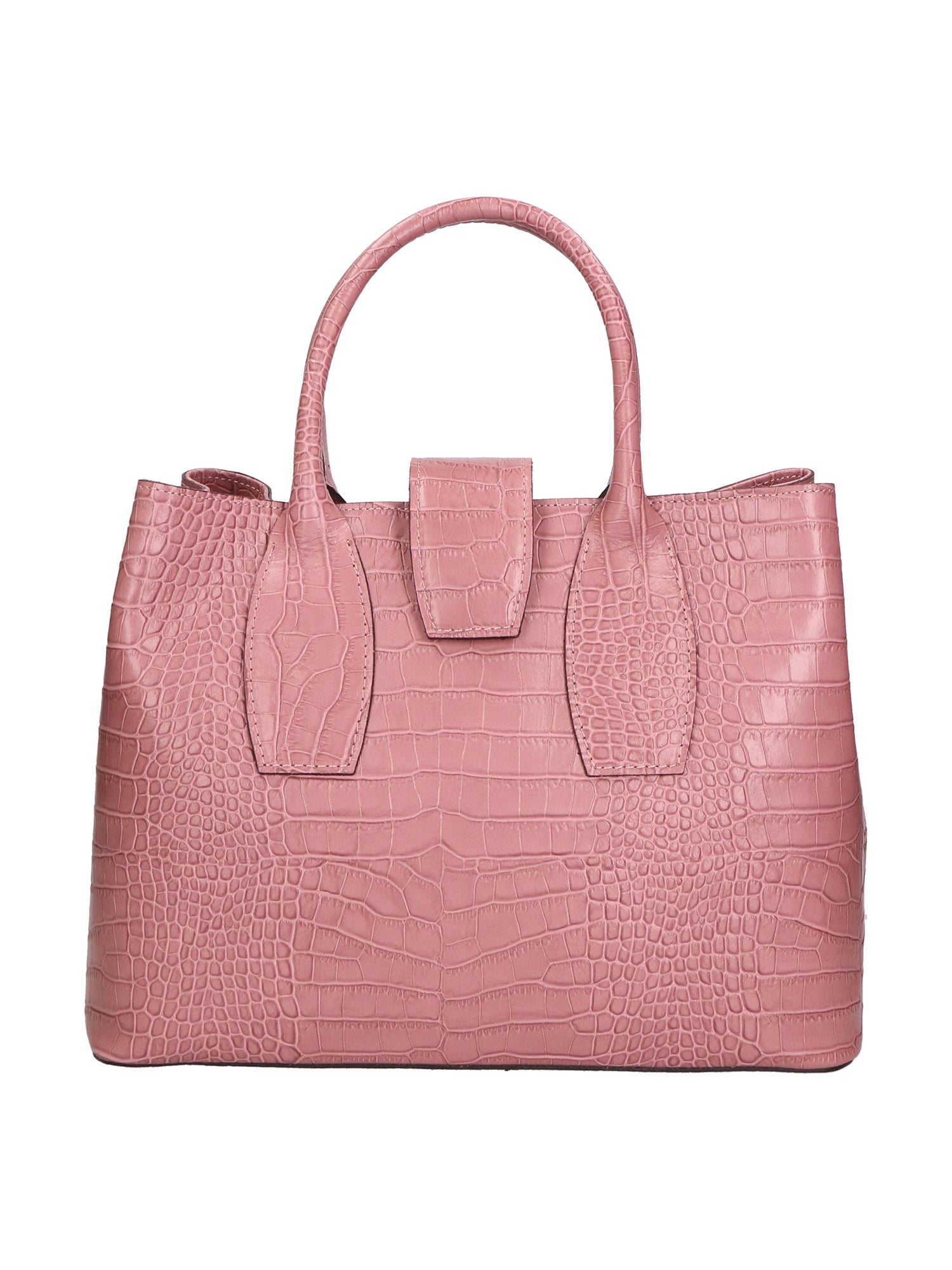 Letizia Borsa a mano da donna Pelle stampata croco 06542-ROSA ANTICO Gave Lux