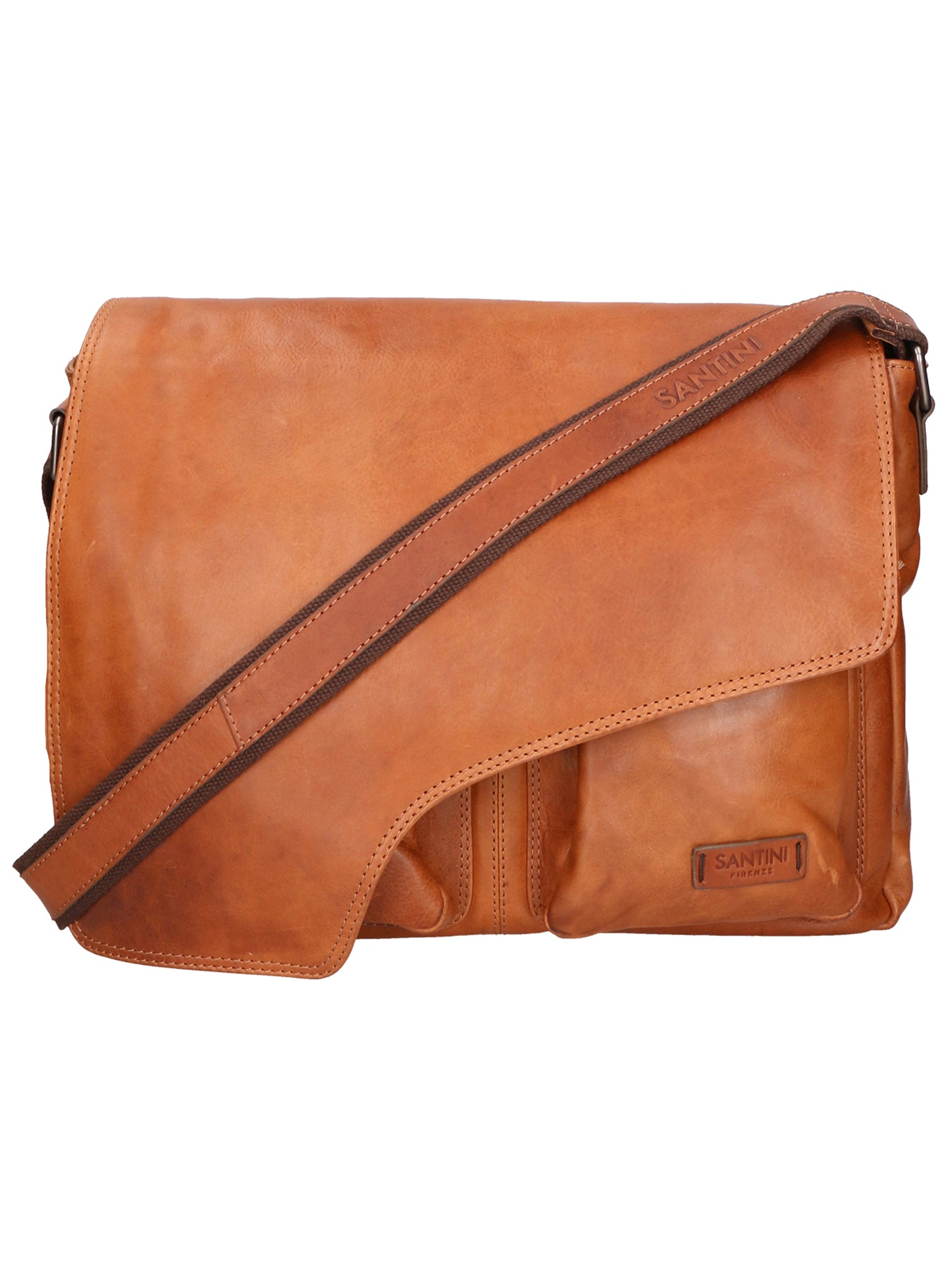 Borsa a mano unisex vera pelle Made in Italy SN5861947-TAN Santini Firenze