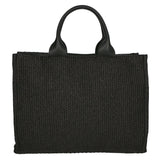 Borsa a mano da donna Misto pelle e tessuto MYB-05117-SS-12+S28 NERO My Best Bag