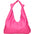Borsa a spalla da donna 100% vera pelle 07156-D02 FUXIA Viola Castellani