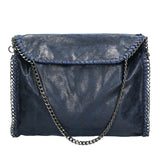 Willelmina Borsa a spalla da donna 100% PU Leather N-9606-BLU Gave Lux