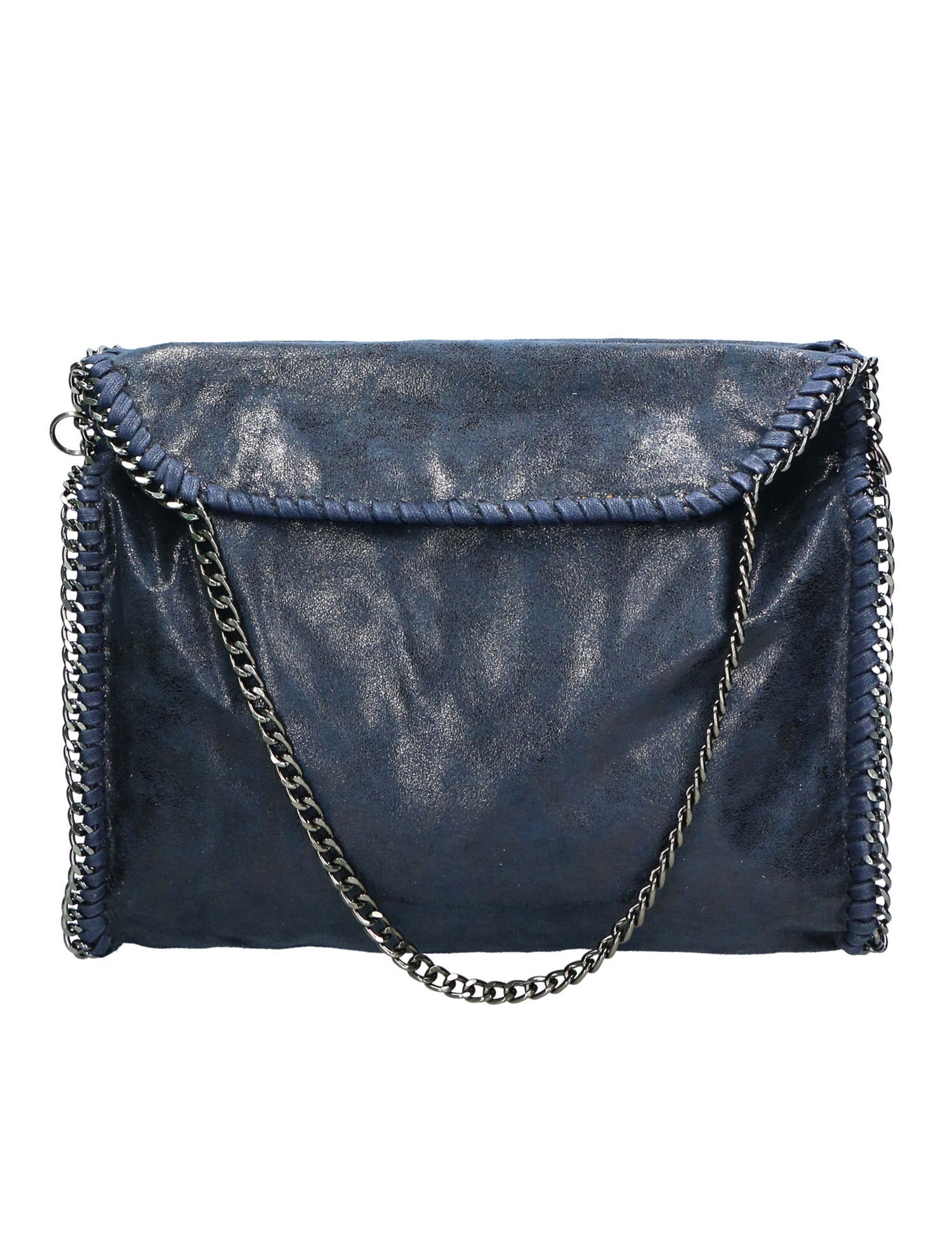 Willelmina Borsa a spalla da donna 100% PU Leather N-9606-BLU Gave Lux