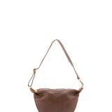 Borsa a spalla unisex in vera pelle 100% cotone 4603-TESTA DI MORO Alessia Firenze