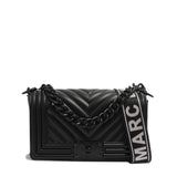 Borsa a mano da donna 100% Pvc FLAT S-BLACK Marc Ellis