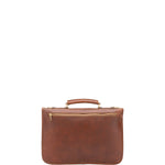 Borsa a mano unisex in vera pelle Made in Italy 4512-MARRONE Alessia Firenze