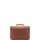 Borsa a mano unisex in vera pelle Made in Italy 4512-MARRONE Alessia Firenze