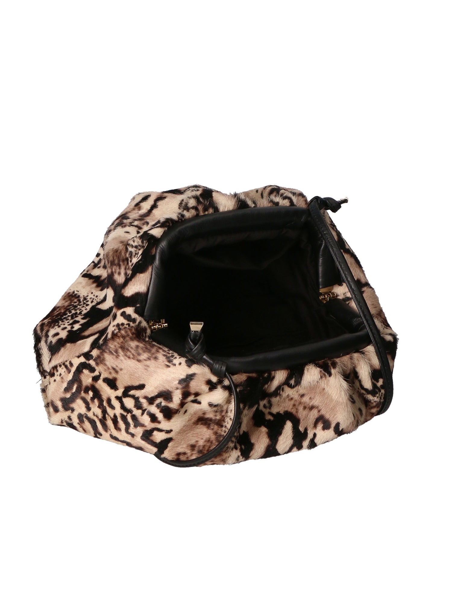 Astrid Borsa a spalla da donna Vera pelle 05476-NERO PITONE BIANCO 008 Gave Lux