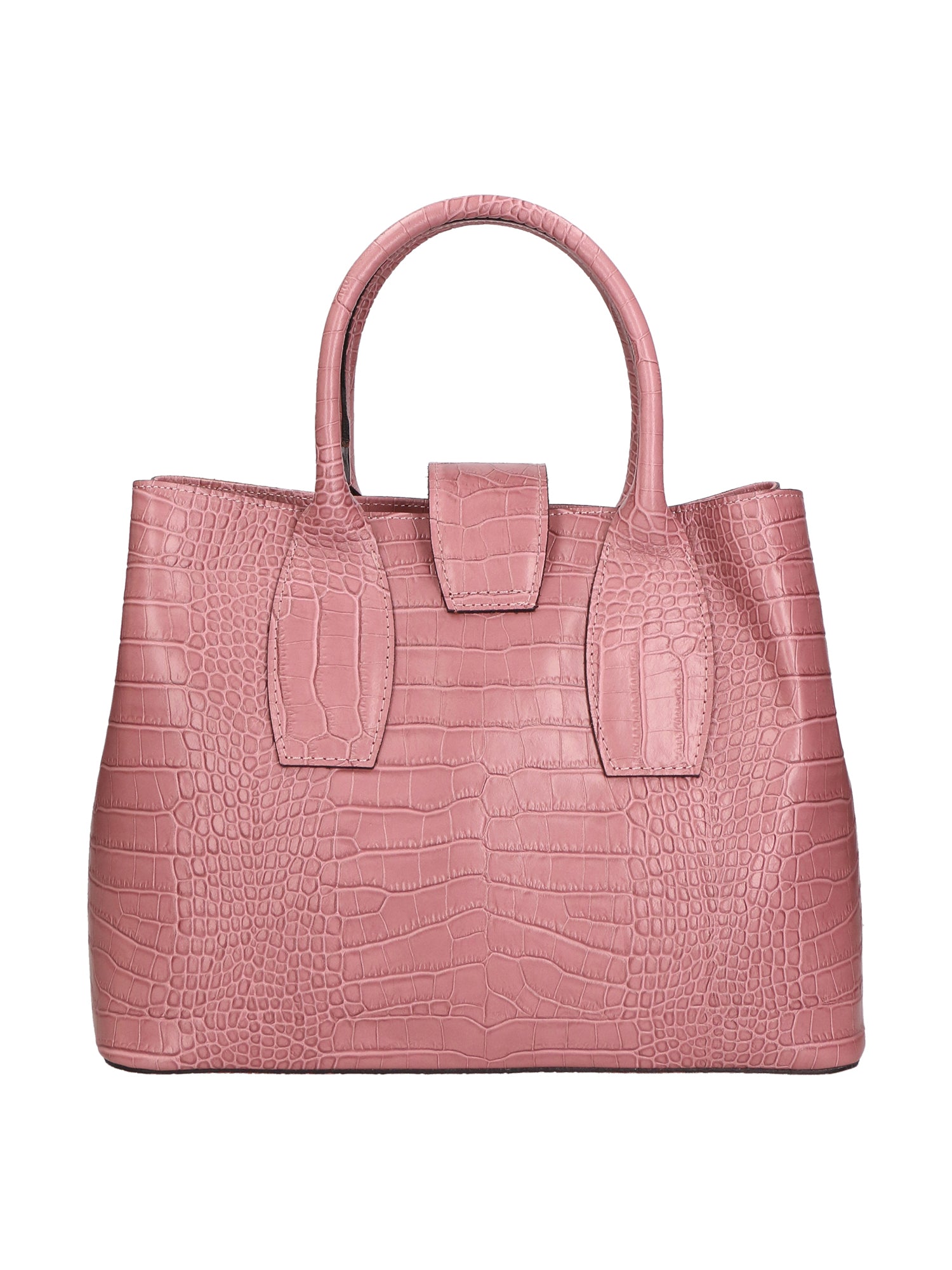 Letizia Borsa a mano da donna Pelle stampata croco 06542-ROSA ANTICO Gave Lux