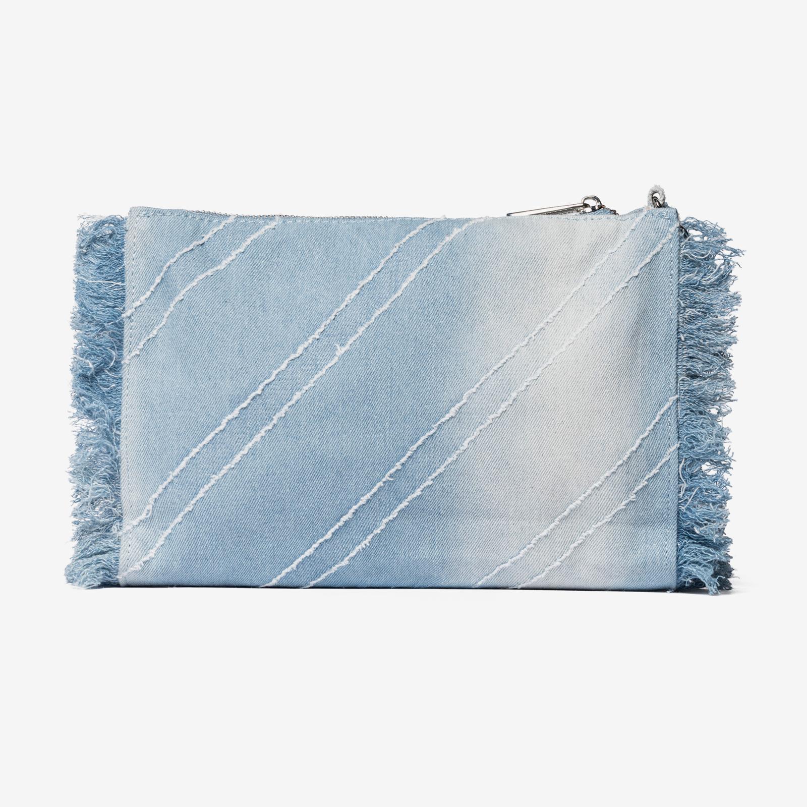 Borsa a Mano in Poliestere Blu Jeans