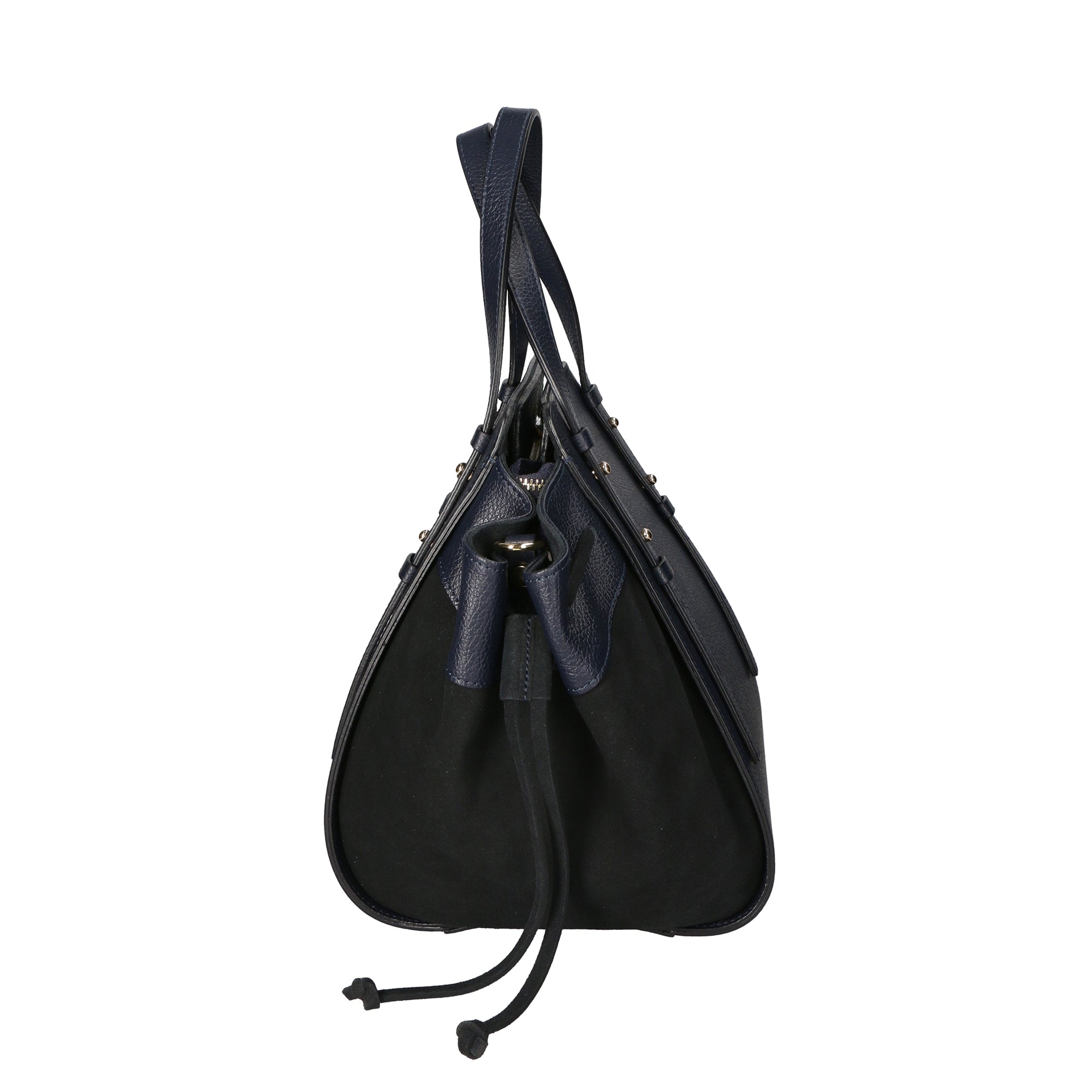Borsa a mano da donna Vera pelle e suede MYB-8032-FW-07065 BLU+D26 BLU NOTTE My Best Bag