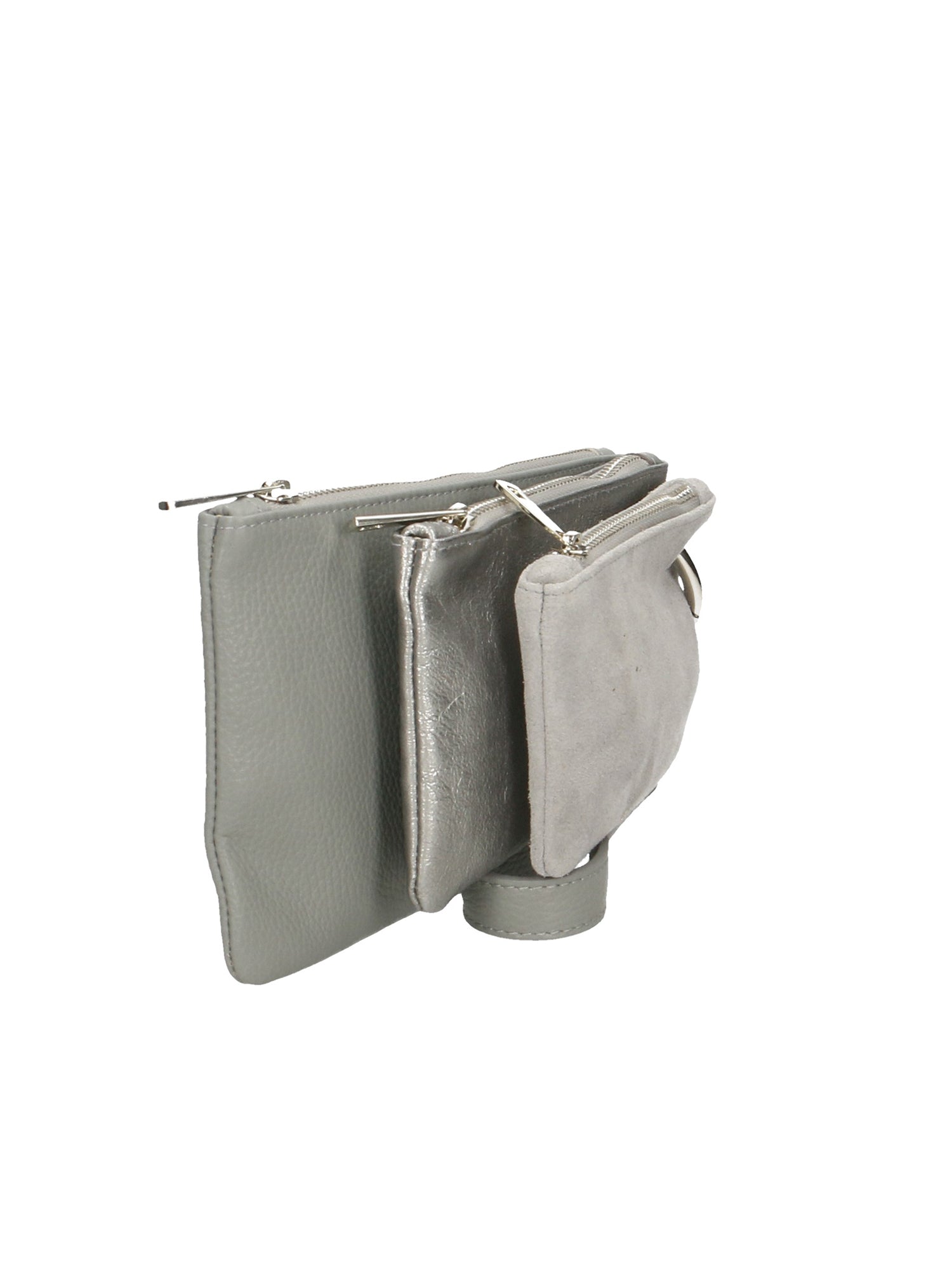 Luna Borsa a tracolla da donna Vera pelle 189034-GRIGIO+ARGENTO Gave Lux