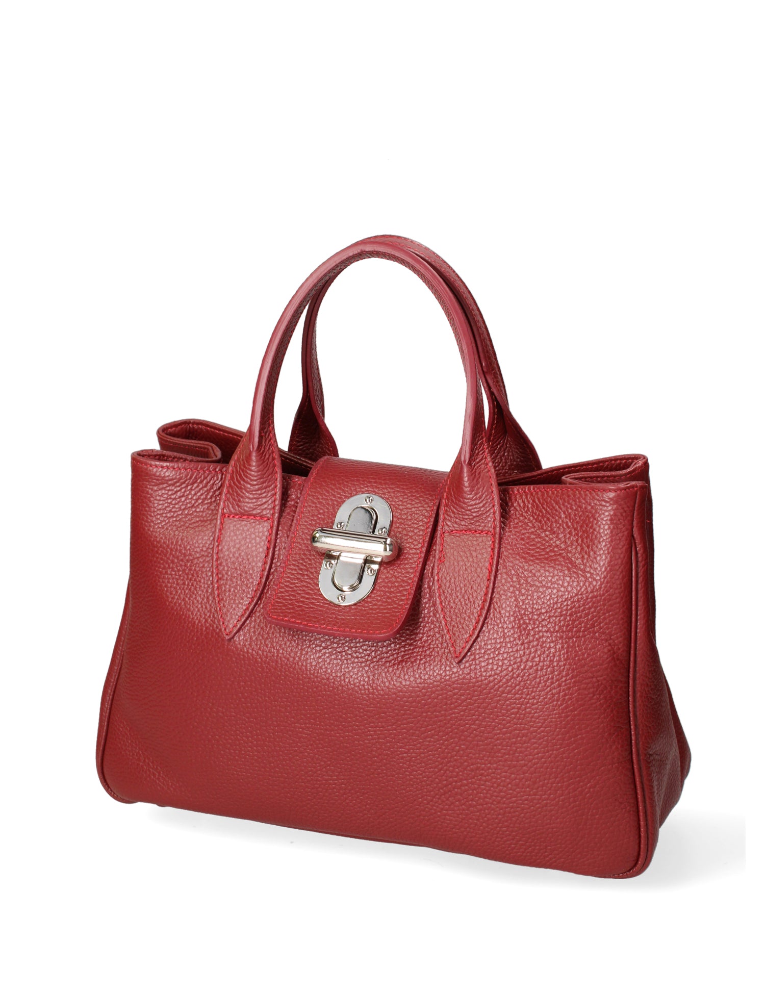 Ascoli Borsa a mano da donna Pelle stampata cocco 7718-D10 RUBINO Gave Lux