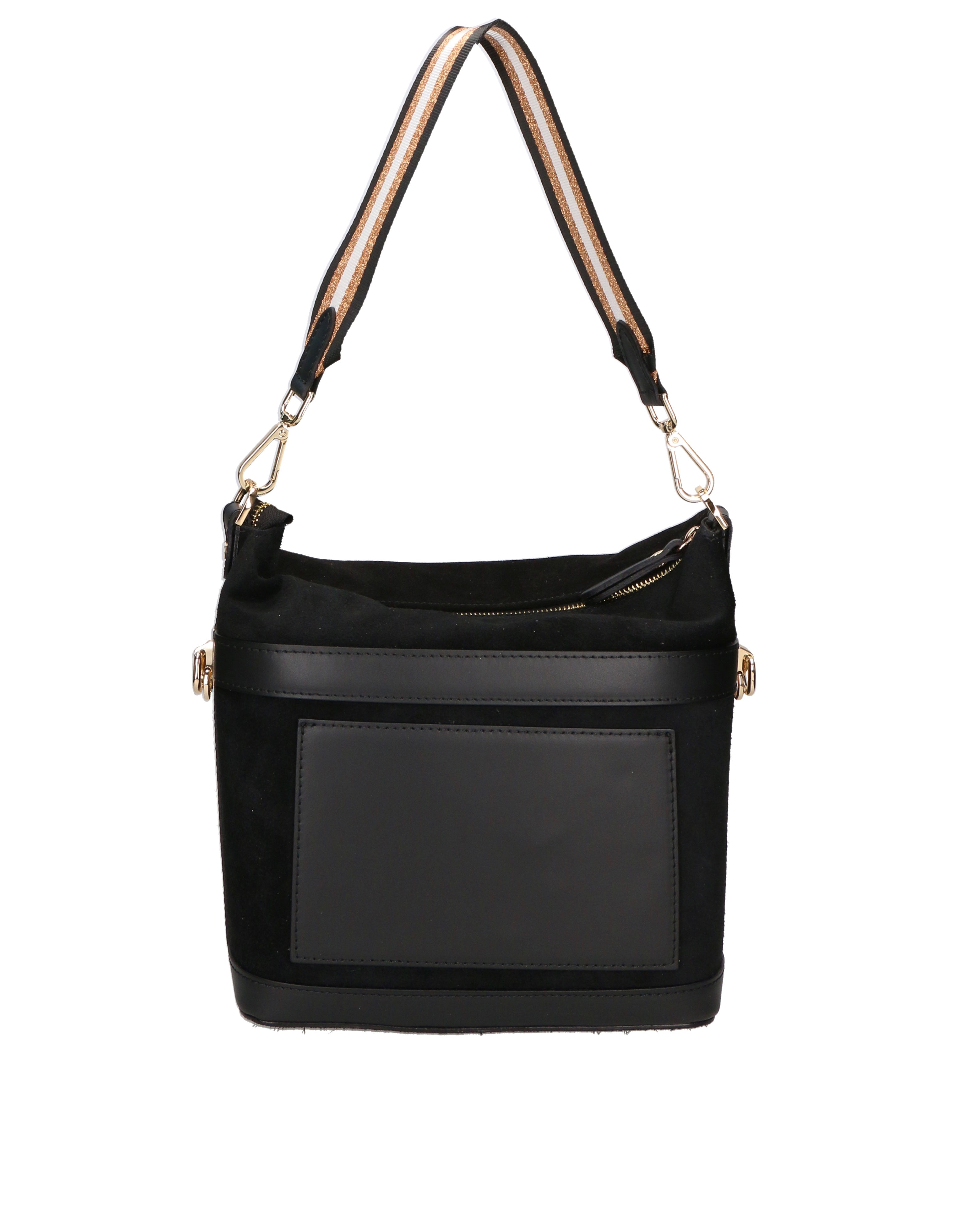 Vera pelle 04163-P218 NERO+SC NERO Borsa a spalla da donna Elowen Ultra Chiara Ferretti