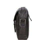 Borsa a tracolla unisex vera pelle 100% pelle di vacchetta SN5863847-BLACK Santini Firenze