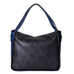 Aura Borsa a spalla da donna Vera pelle stampata lizard 05517-D24 BLU JEANS L033 BLU Gave Lux
