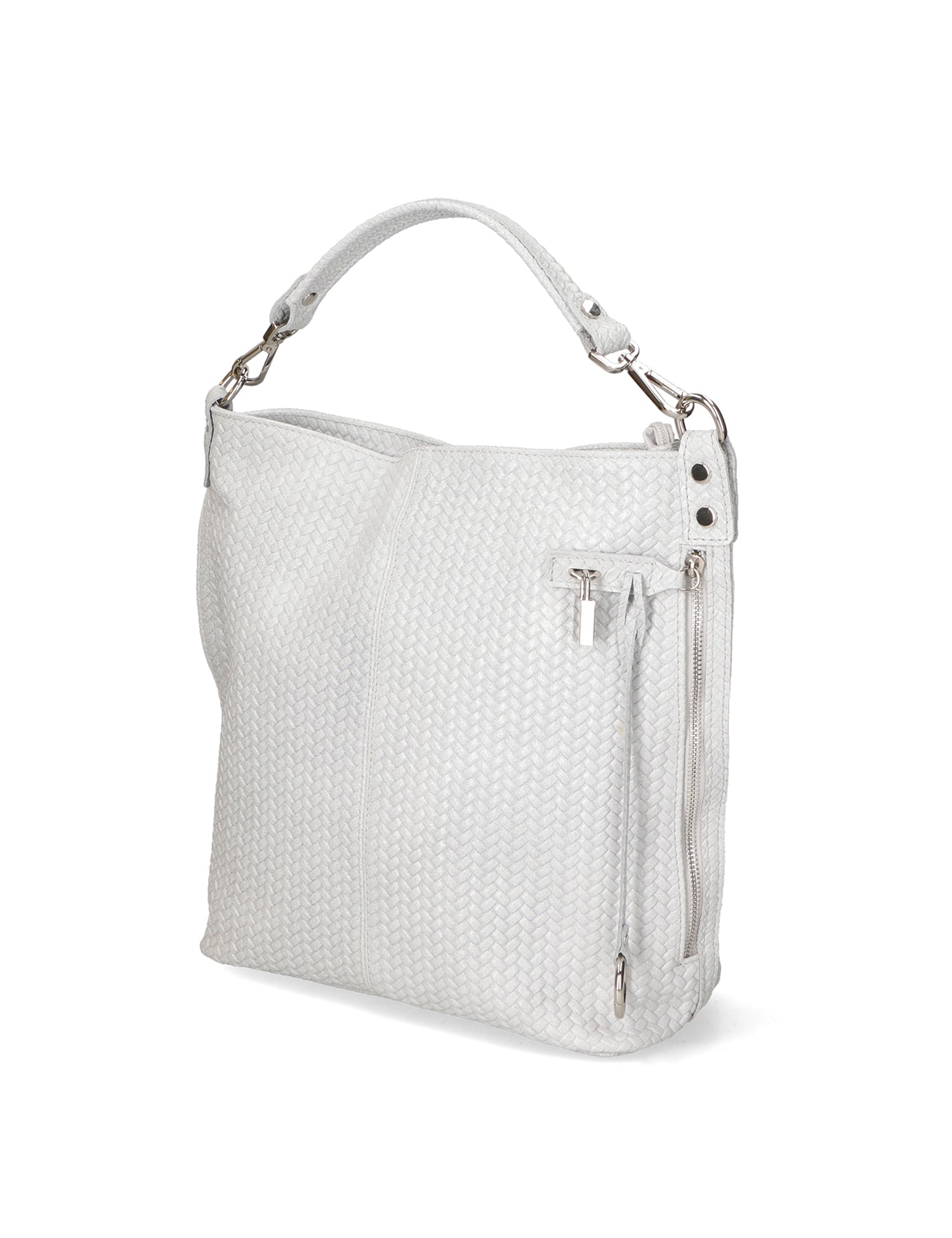 Elga Borsa a spalla da donna Vera pelle 80051-GRIGIO Gave Lux