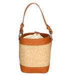 Borsa a secchiello da donna Misto pelle e tessuto MYB-05166-SS-141+S44 CUOIO My Best Bag