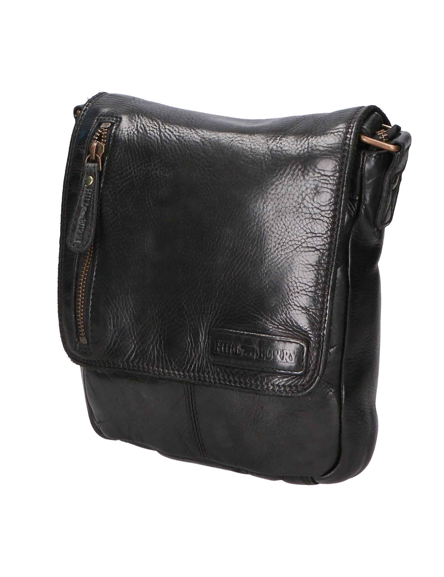 Borsa a tracolla da uomo Vera pelle RFID HILB-3069SW-NERO Hill Burry