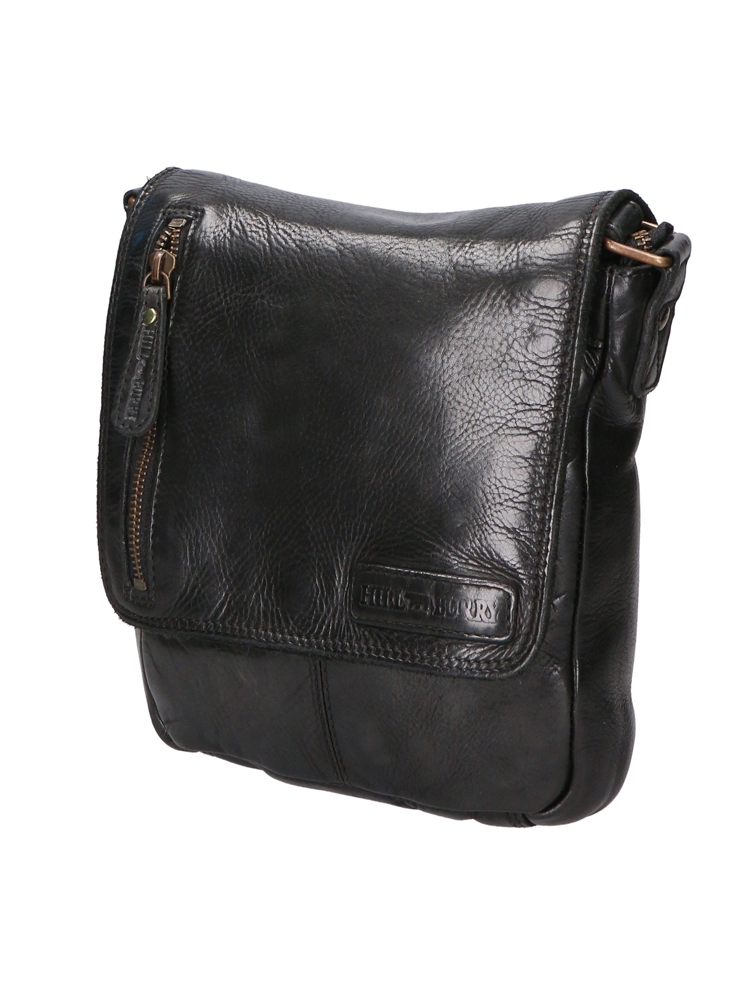 Borsa a tracolla da uomo Vera pelle RFID HILB-3069SW-NERO Hill Burry