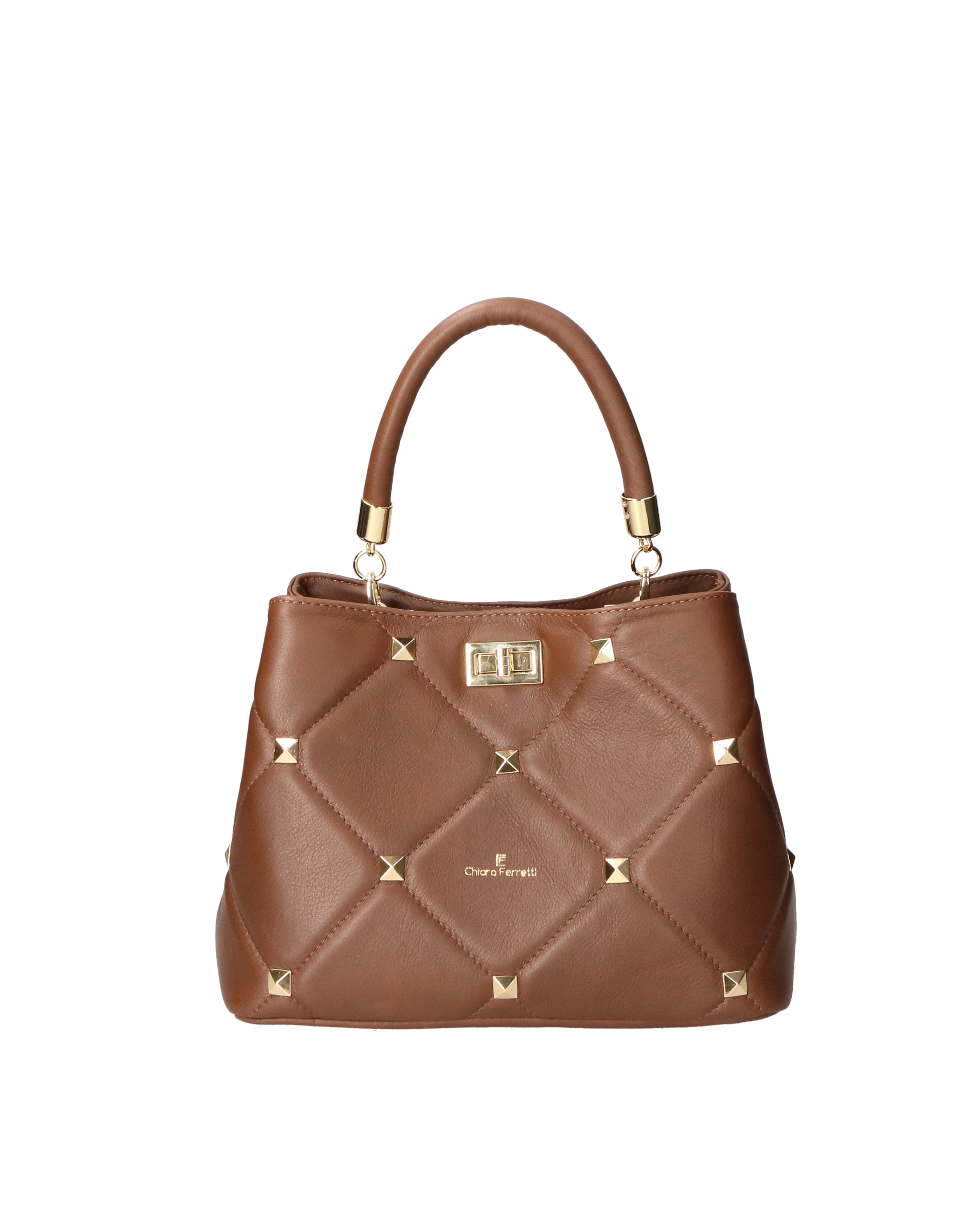 Althea Elite Borsa a mano da donna Vera pelle 03656-S11 TAUPE SCURO Chiara Ferretti