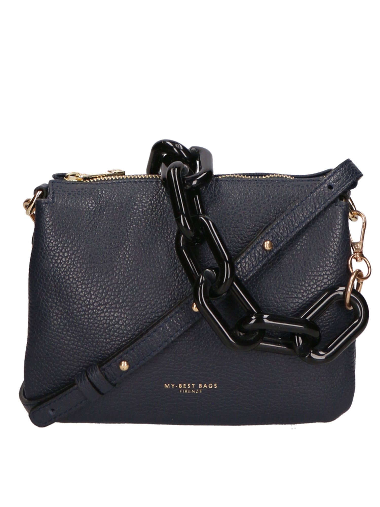 Borsa a spalla da donna Vera pelle italiana MYB-8020-FW-D26 BLU NOTTE My Best Bag