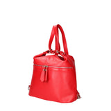 Women's White Convertible Shoulder Bag in Genuine Leather Made in Italy 30x26x9 cm