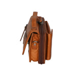 Borsa a tracolla da uomo in vera pelle RFID HILB-3351-CUOIO Hill Burry