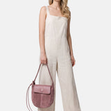 Borsa a Tracolla in Dollaro Leather Salmone