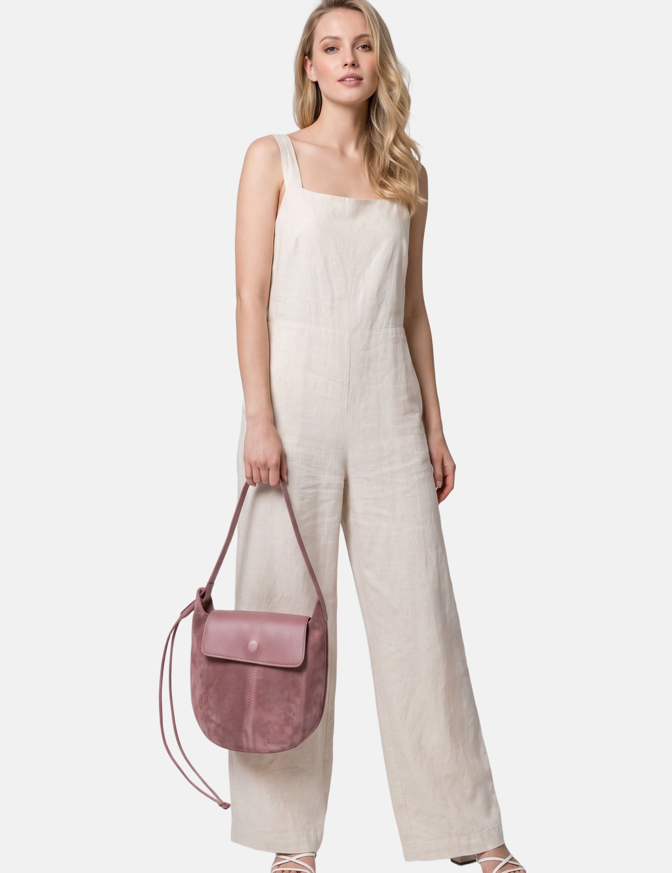 Borsa a Tracolla in Dollaro Leather Salmone