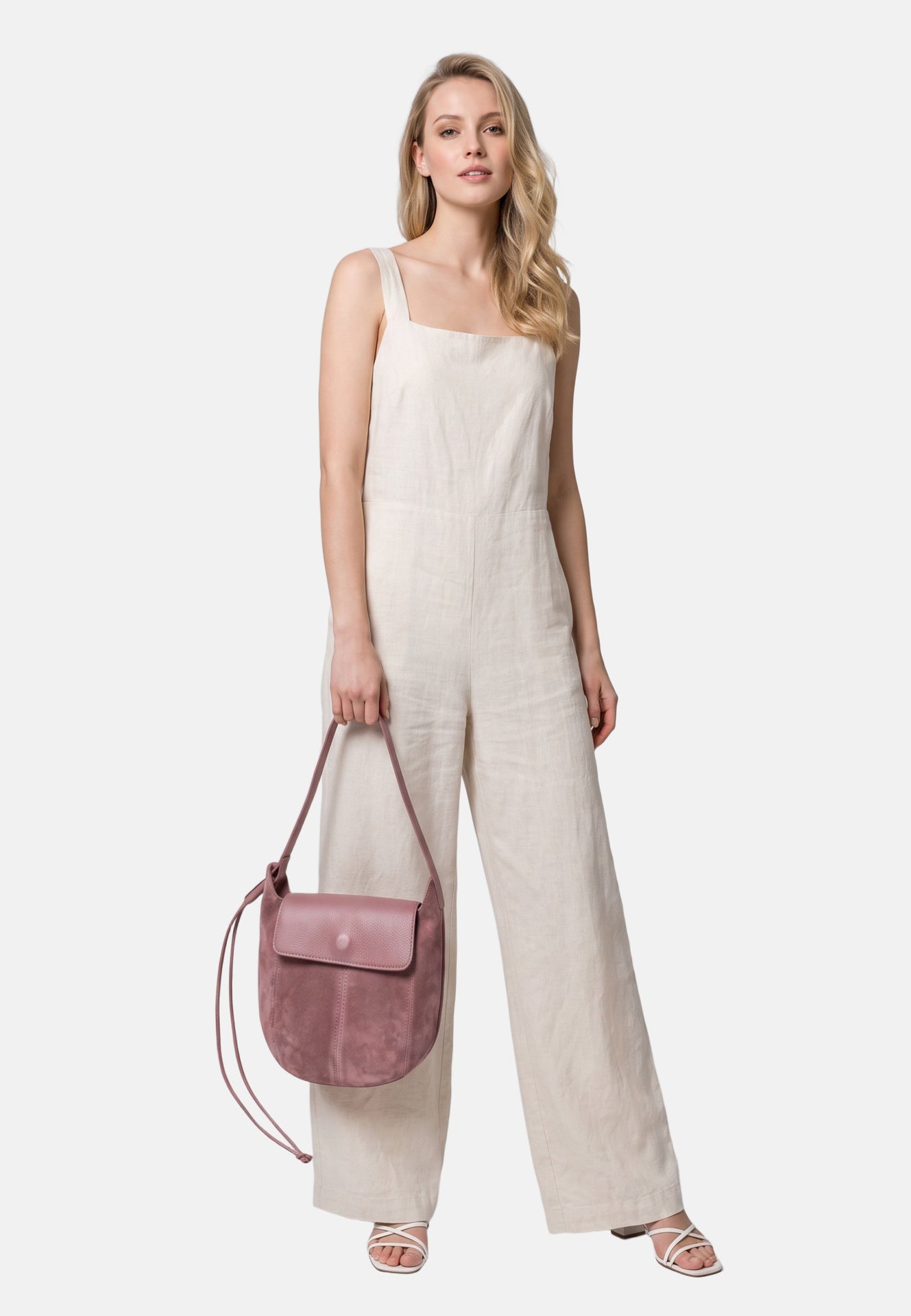 Borsa a Tracolla in Dollaro Leather Salmone