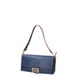 Wally Borsa a spalla da donna Vera pelle 06869-D24 BLU Gave Lux