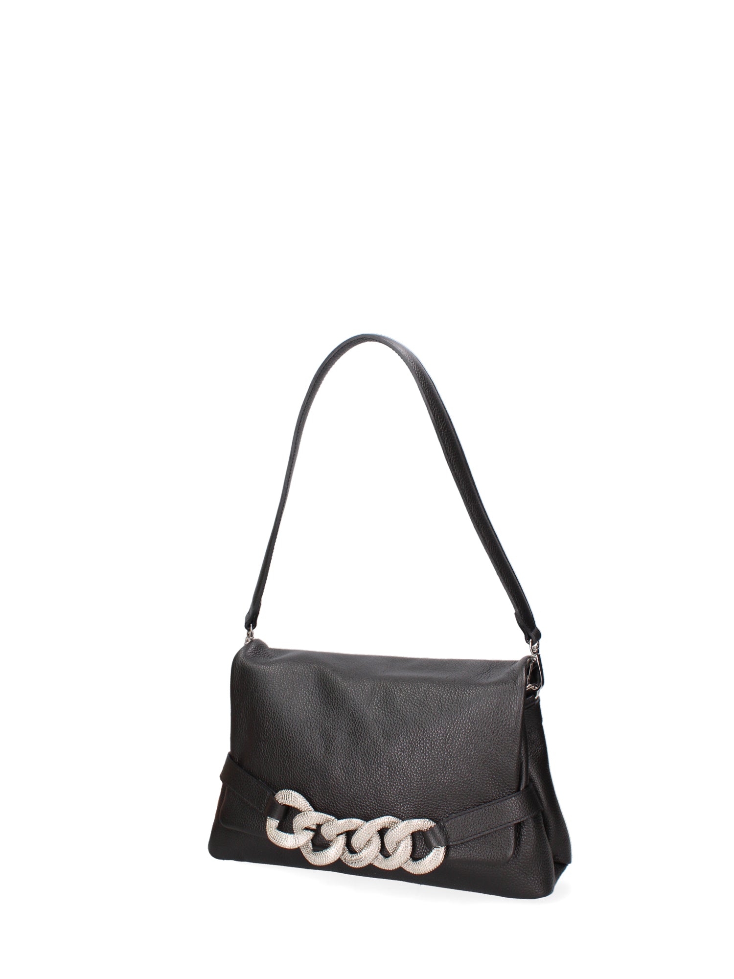 Borsa a spalla da donna 100% vera pelle JR-W-1160M-DO-BLACK + GOLD John Richmond