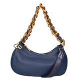 Ferrara Borsa a spalla da donna Vera pelle 05461-S24 BLU JEANS L033 BLU Gave Lux