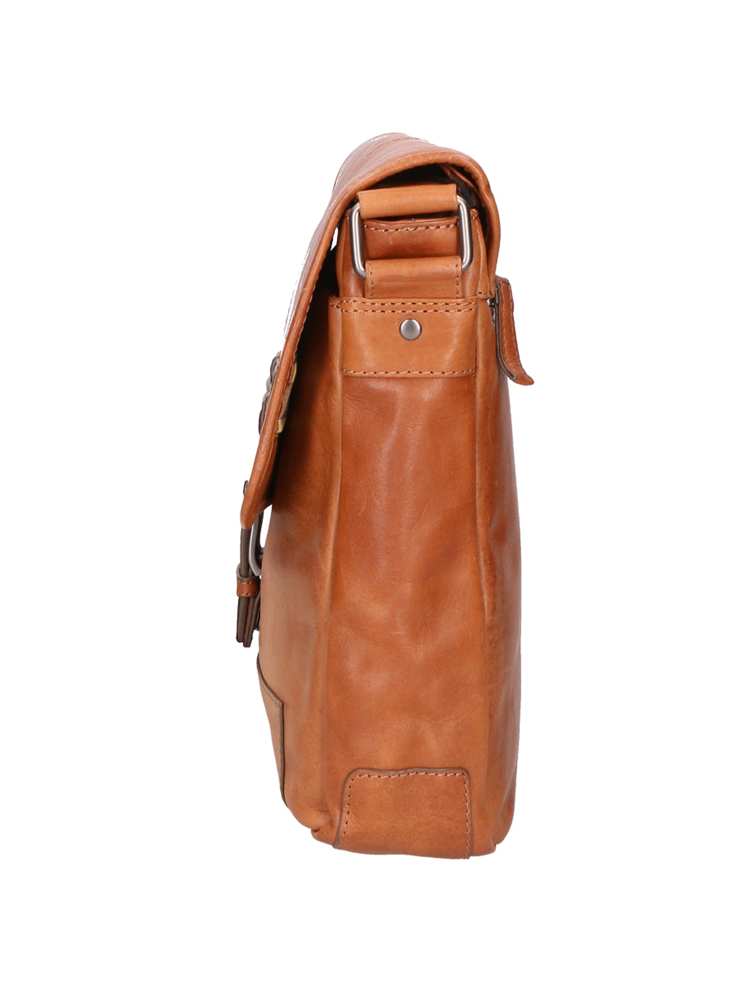 Borsa a tracolla unisex vera pelle 100% pelle SN5861547-TAN Santini Firenze