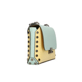 Vera pelle 8641-GIALLO+MARINA Borsa a tracolla da donna Evanthe Pro Gave Lux