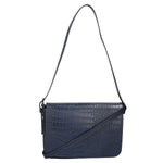 Azzurra Borsa a spalla da donna Vera pelle croco 05699-C26 BLU SCURO Gave Lux