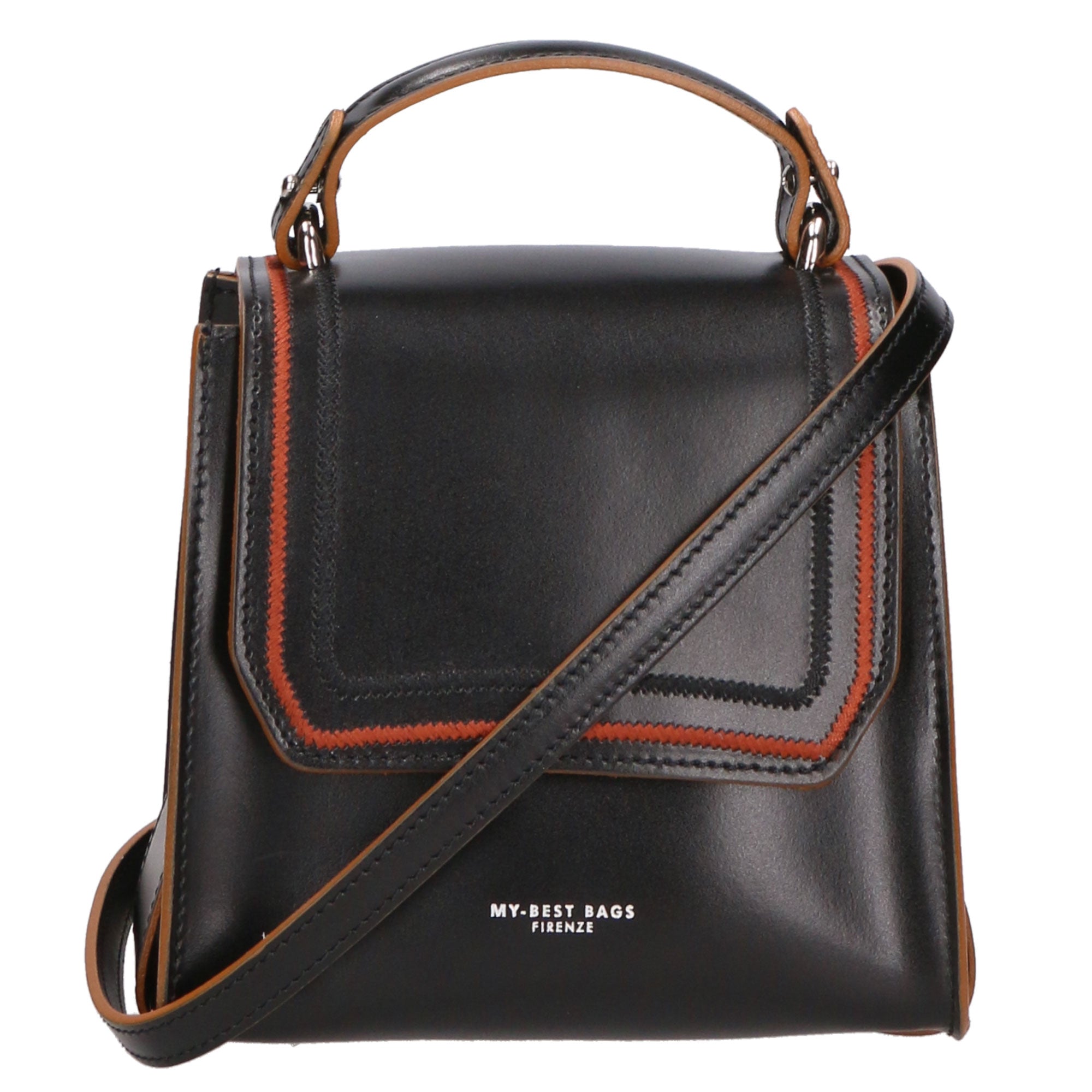 Borsa a mano da donna 100% pelle artigianale MYB-6003-FW-C99 NERO My Best Bag