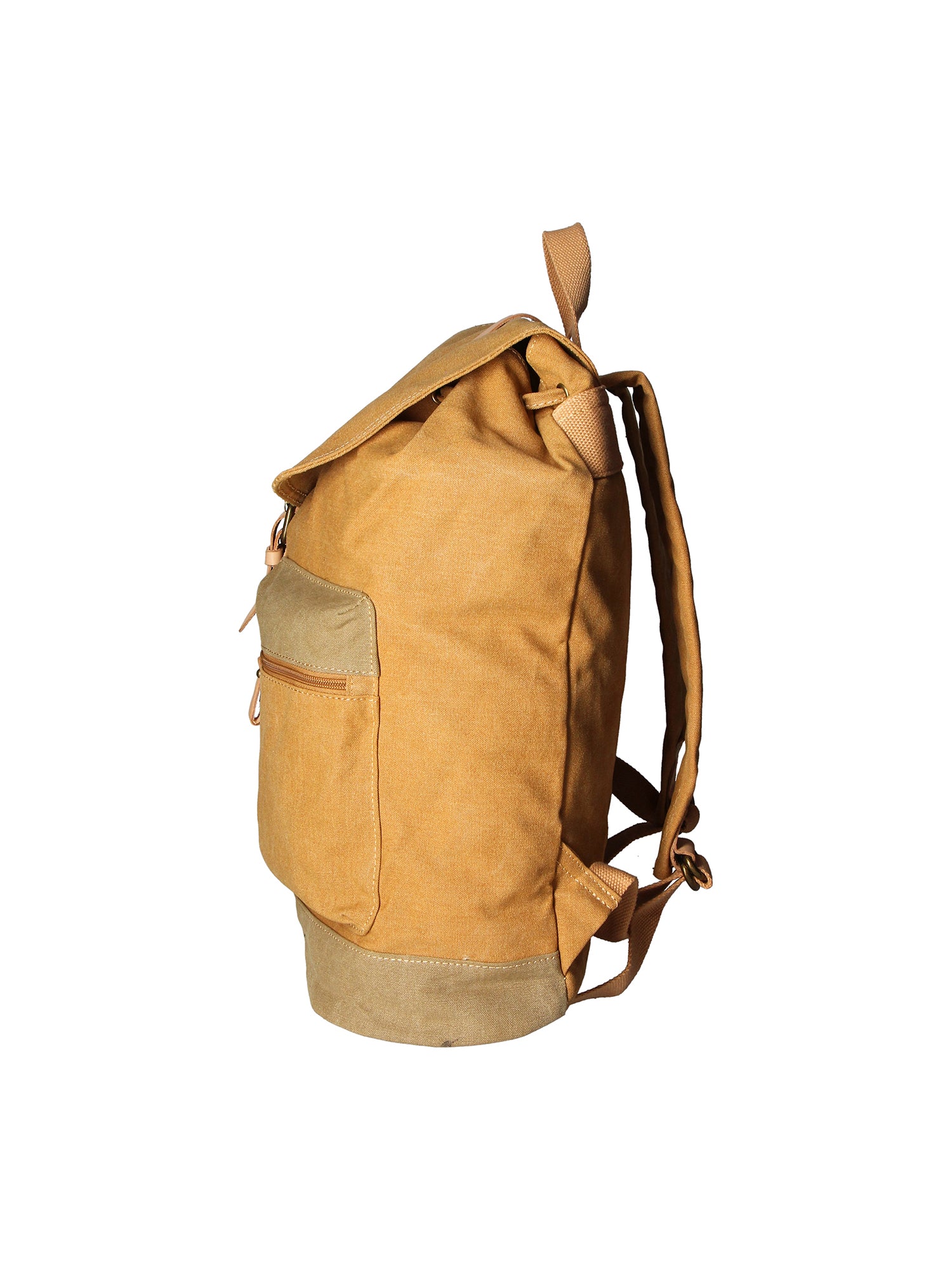 Mavi’ ZG3013-CUOIO COGNAC Zaino unisex in canvas e vera pelle Gave Lux