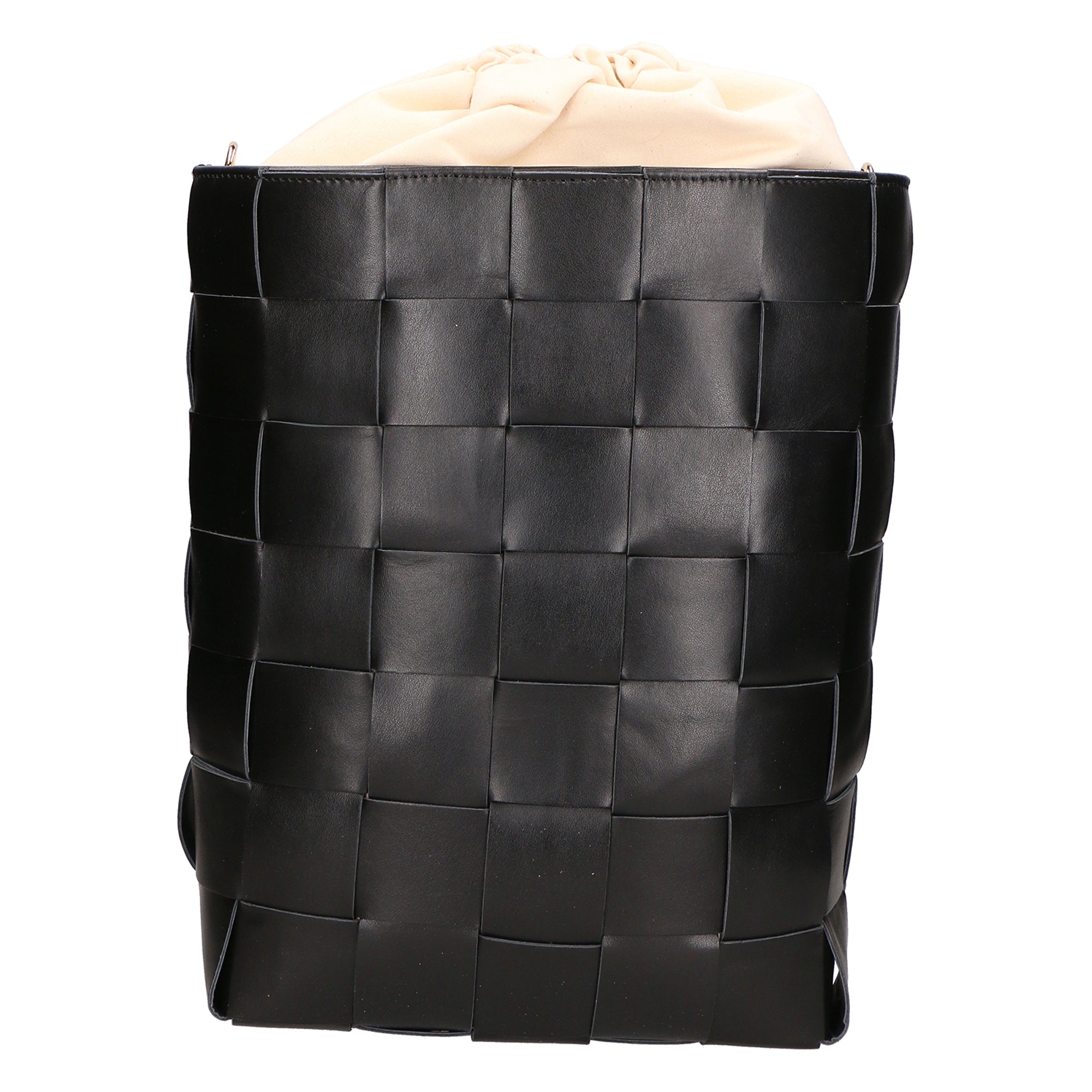 Borsa a tracolla da donna 100% pelle MYB-7054-SS-NERO+BEIGE My Best Bag