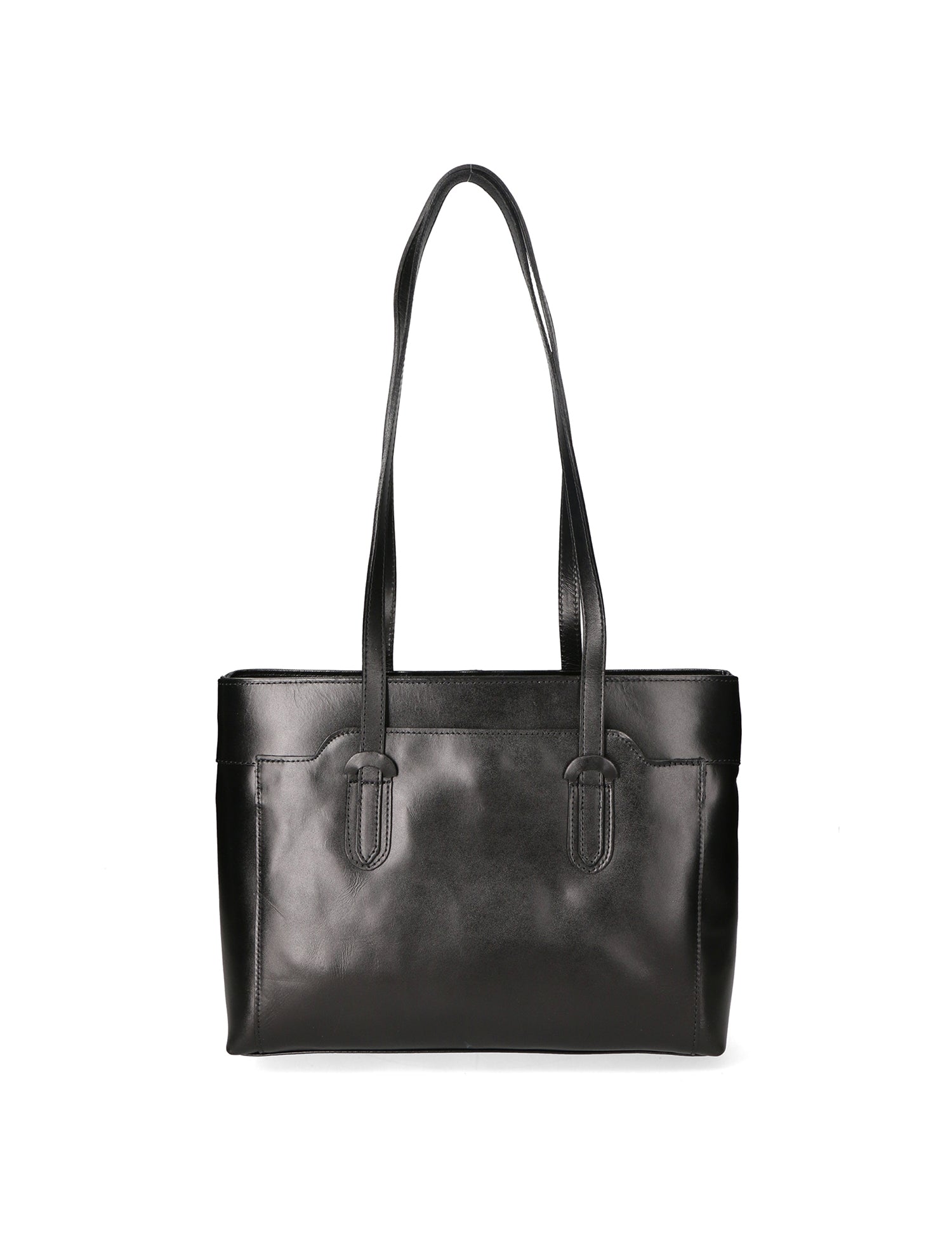 Flora Borsa a spalla da donna Vera pelle 9118-NERO BLACK Gave Lux
