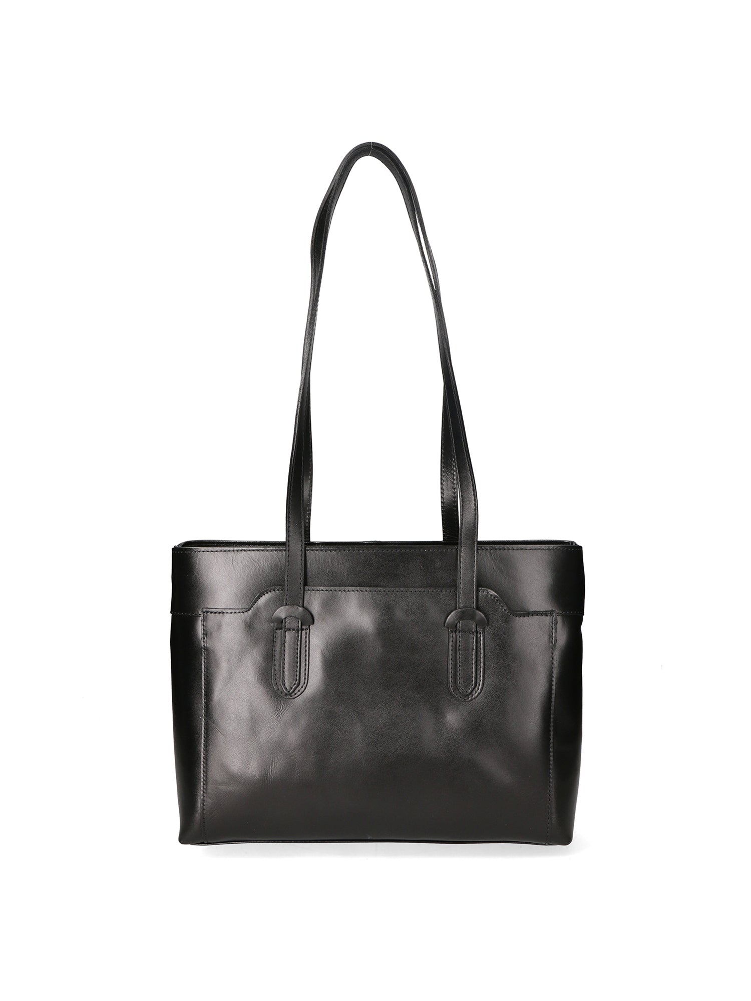 Flora Borsa a spalla da donna Vera pelle 9118-NERO BLACK Gave Lux